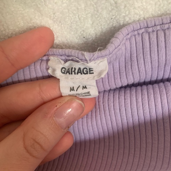 Purple ribbed tube top; size medium - Picture 3 of 3